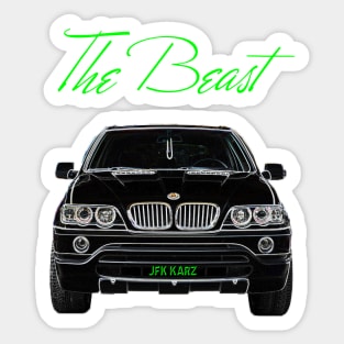 BMW X5 E53 Motor Sport "The Beast" Front View Sticker